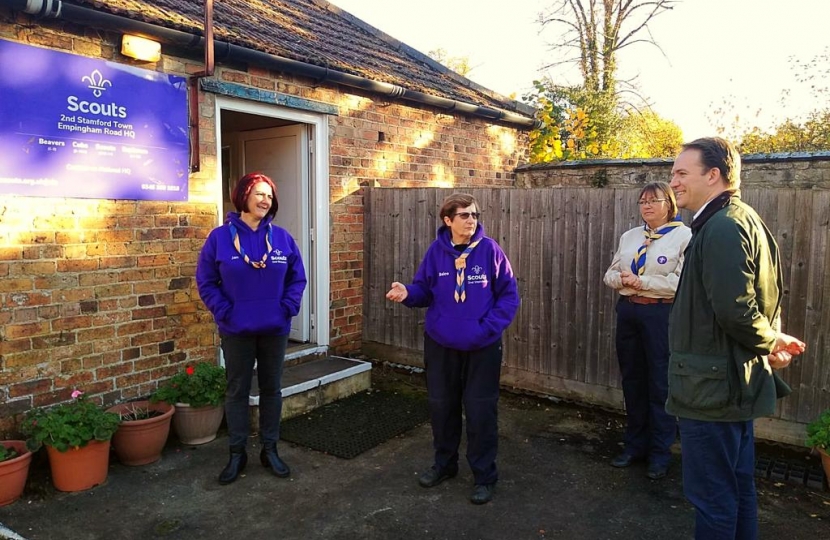 Gareth Davies MP with Scouts