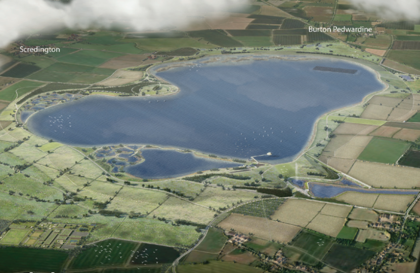 Artist's impression of the reservoir - supplied by Anglian Water