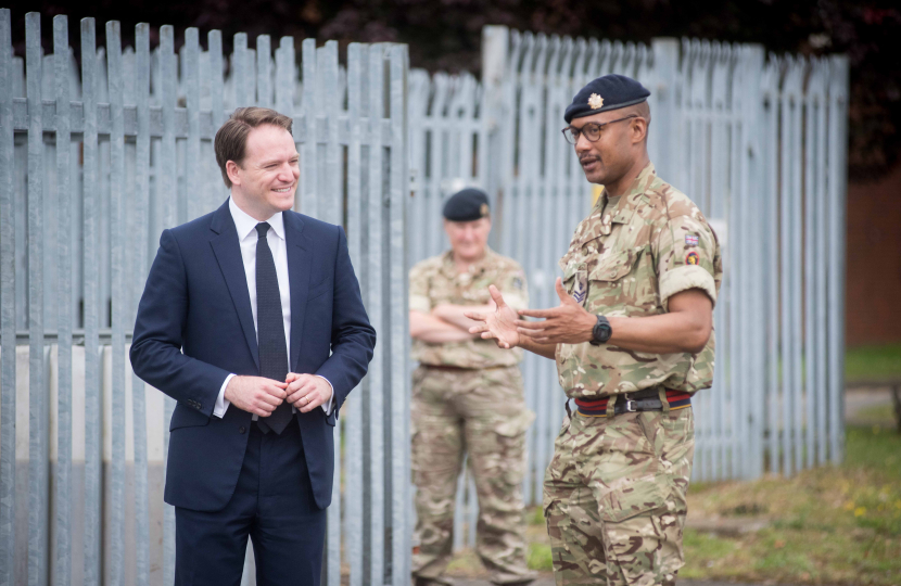 Gareth Davies MP with the British Army