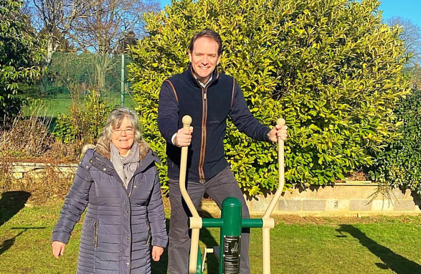 Gareth Davies MP pictured with Cllr Gloria Johnson.