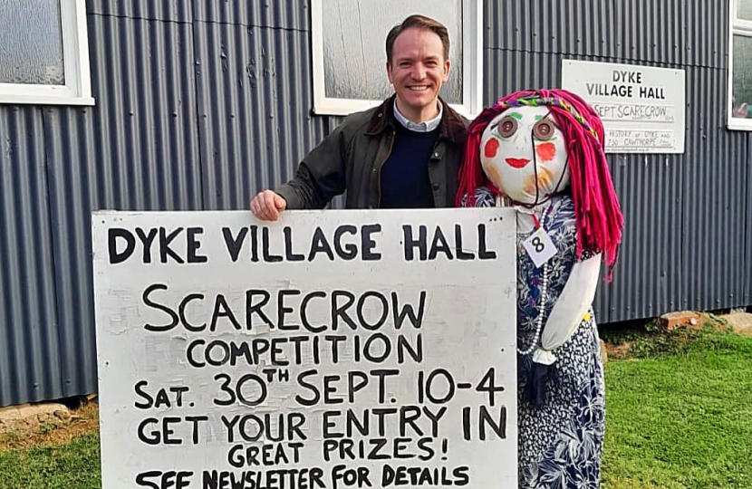 Gareth Davies MP at Dyke Scarecrow Festival