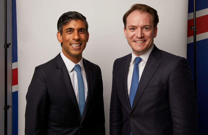 Gareth Davies MP with Rishi Sunak MP