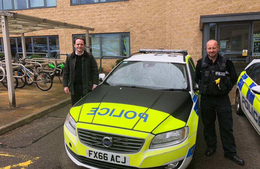 Gareth Davies MP with Lincolnshire Police