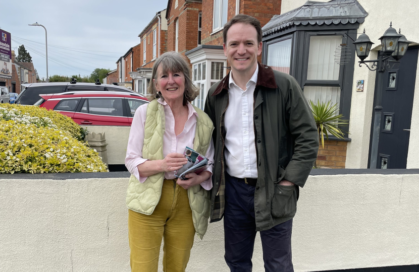 Gareth Davies MP with Cllr Sue Woolley