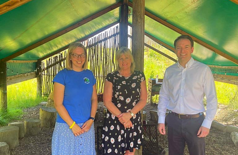 Gareth Davies MP with the team at Great Wood Farm Early Years Centre 