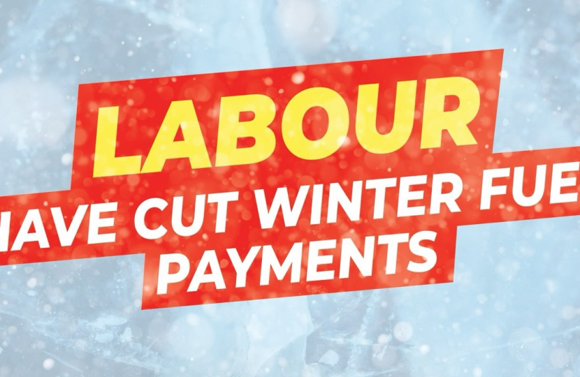 Graphic reading "Labour have cut Winter Fuel Payments"