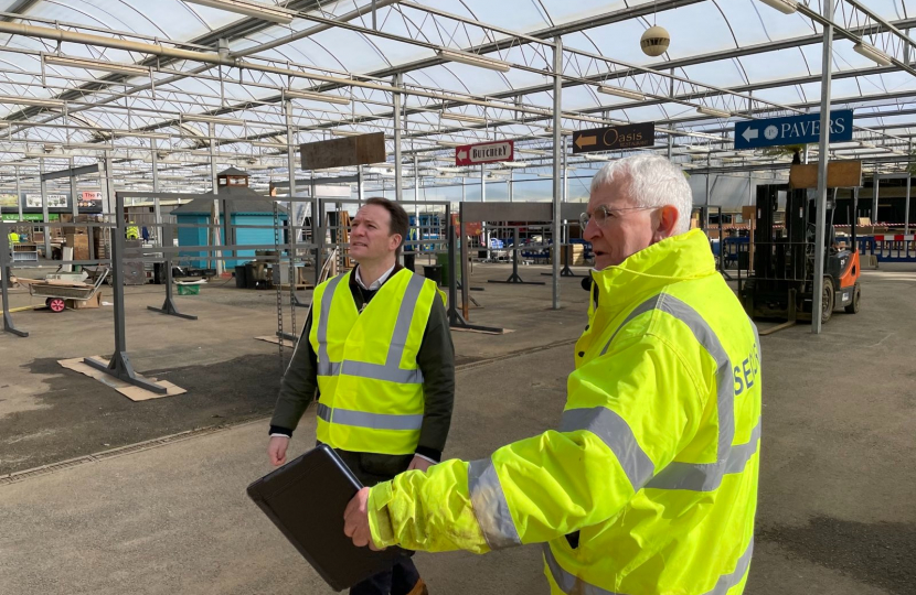 Gareth Davies MP at Waterside Garden Centre