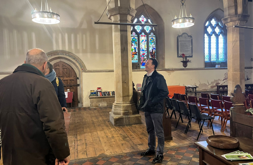 Gareth Davies MP in St James' Church