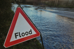 Flood warning sign