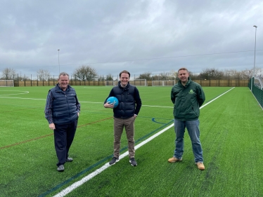 Gareth Davies MP at the Bourne Artificial Grass Pitch