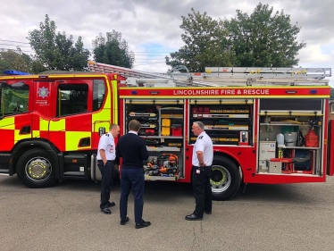 Gareth Davies MP at Bourne Fire Station