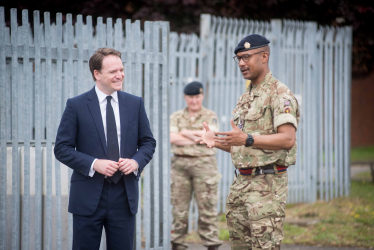 Gareth Davies MP with the British Army