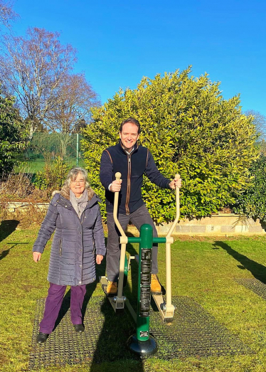 Gareth Davies MP pictured with Cllr Gloria Johnson.