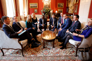 Gareth Davies MP with the Chancellor and the rest of the HM Treasury team in No.11 Downing Street