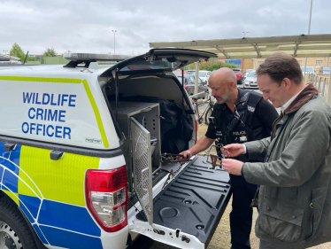 Gareth Davies MP with the Wildlife Crime Officer