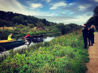 Gareth Davies MP at Grantham Canal