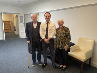 Gareth Davies MP with Francis and Kate