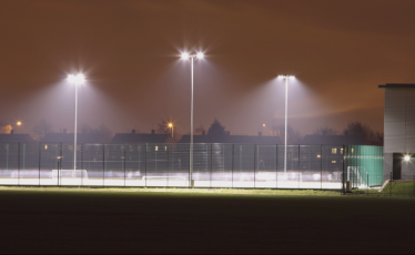 Floodlights around pitch